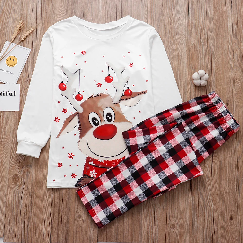 2023 Christmas Family Matching Pajamas Adults Kids Family Matching Outfits Top+Pants 2PCS Xmas Sleepwear Pyjamas Baby Jumpsuit