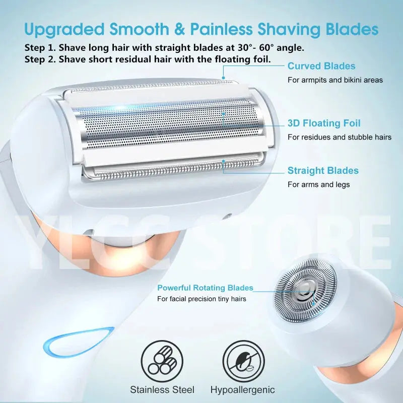 2-in-1 Electric Razor for Women – Hair Removal for Underarms, Legs & Body - Paul Wotton