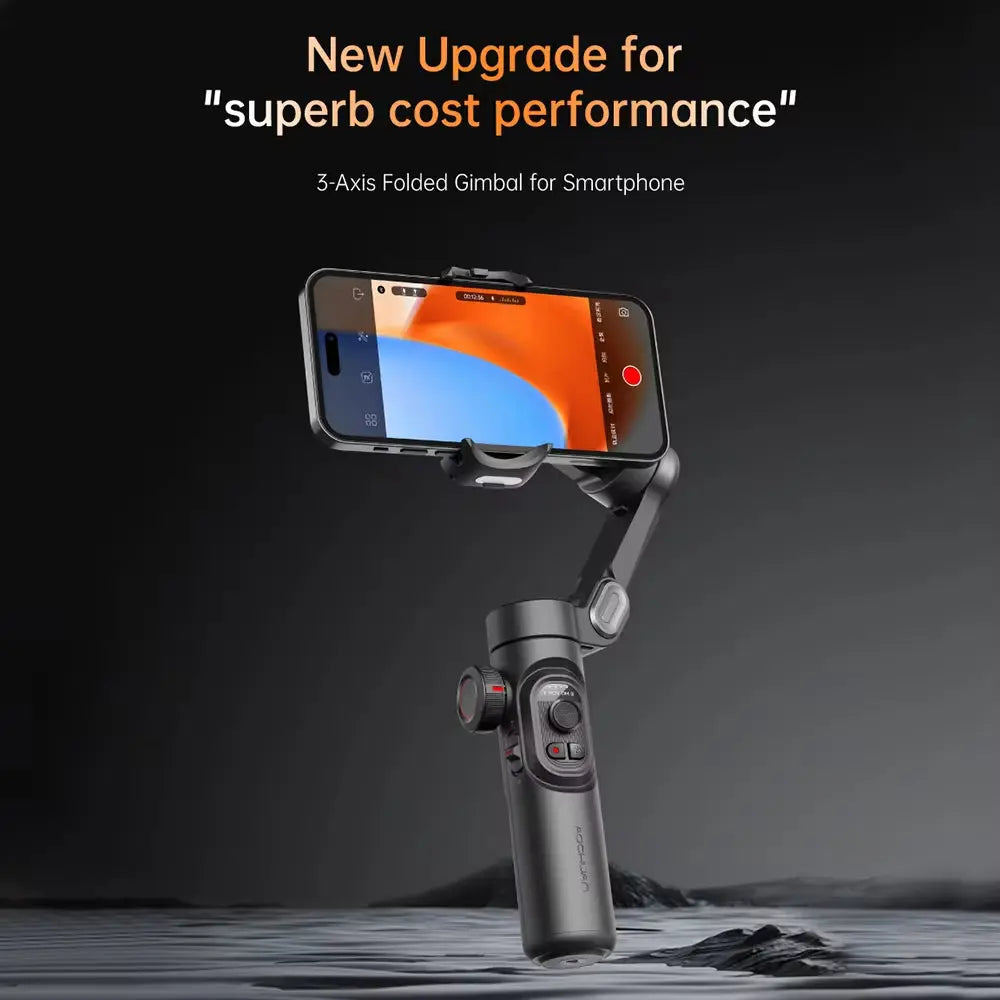 AOCHUAN 3-Axis Handheld Gimbal Stabilizer for Smartphone with Fill Light for Iphone Android Face Tracking Tiktok Vlog Smart XE - Paul Wotton