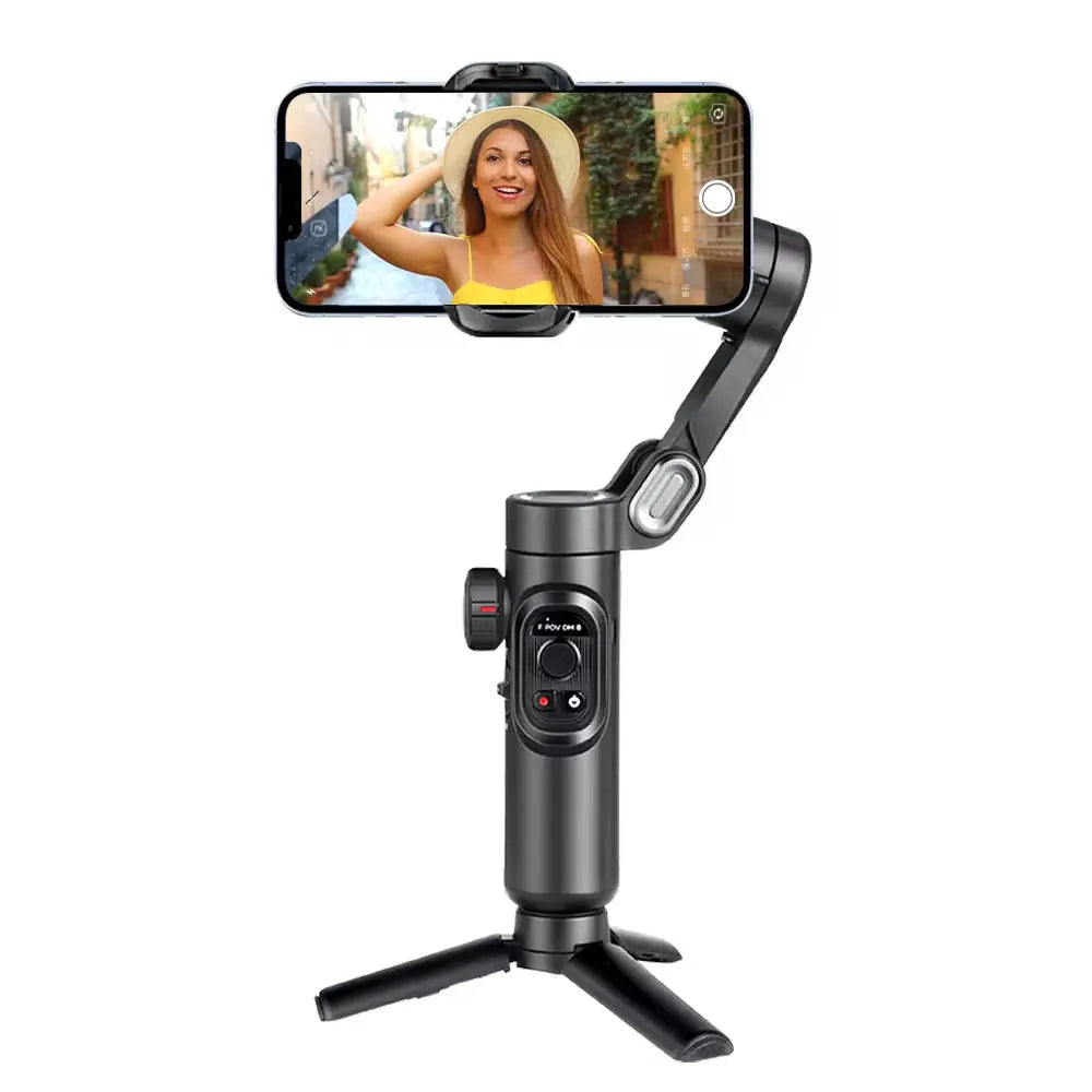 AOCHUAN 3-Axis Handheld Gimbal Stabilizer for Smartphone with Fill Light for Iphone Android Face Tracking Tiktok Vlog Smart XE - Paul Wotton