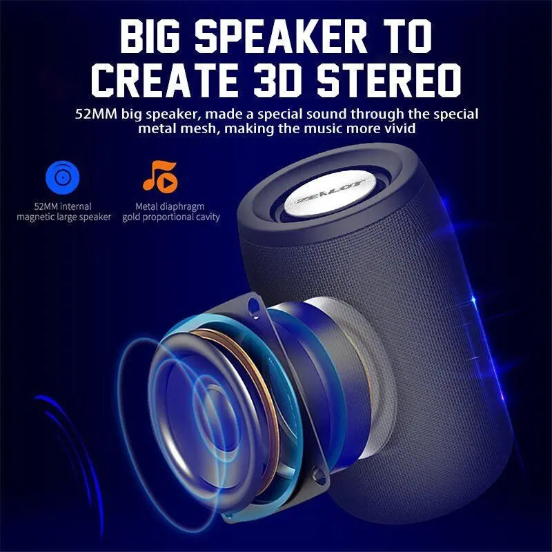 High Bass Ultra Loud Bluetooth Speakers Wireless Portable Speaker Outdoor - Paul Wotton