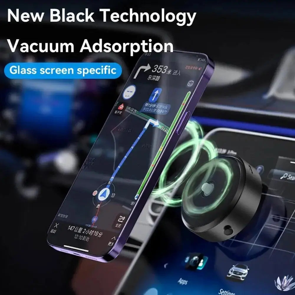 Intelligent Mobile Phone Holder Magnetic Vacuum Adsorption Car Bracket Universal 360° Rotation Double-Sided Adsorption Mount - Paul Wotton