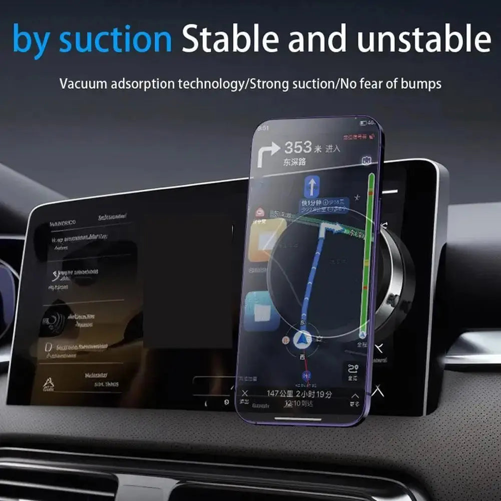 Intelligent Mobile Phone Holder Magnetic Vacuum Adsorption Car Bracket Universal 360° Rotation Double-Sided Adsorption Mount - Paul Wotton