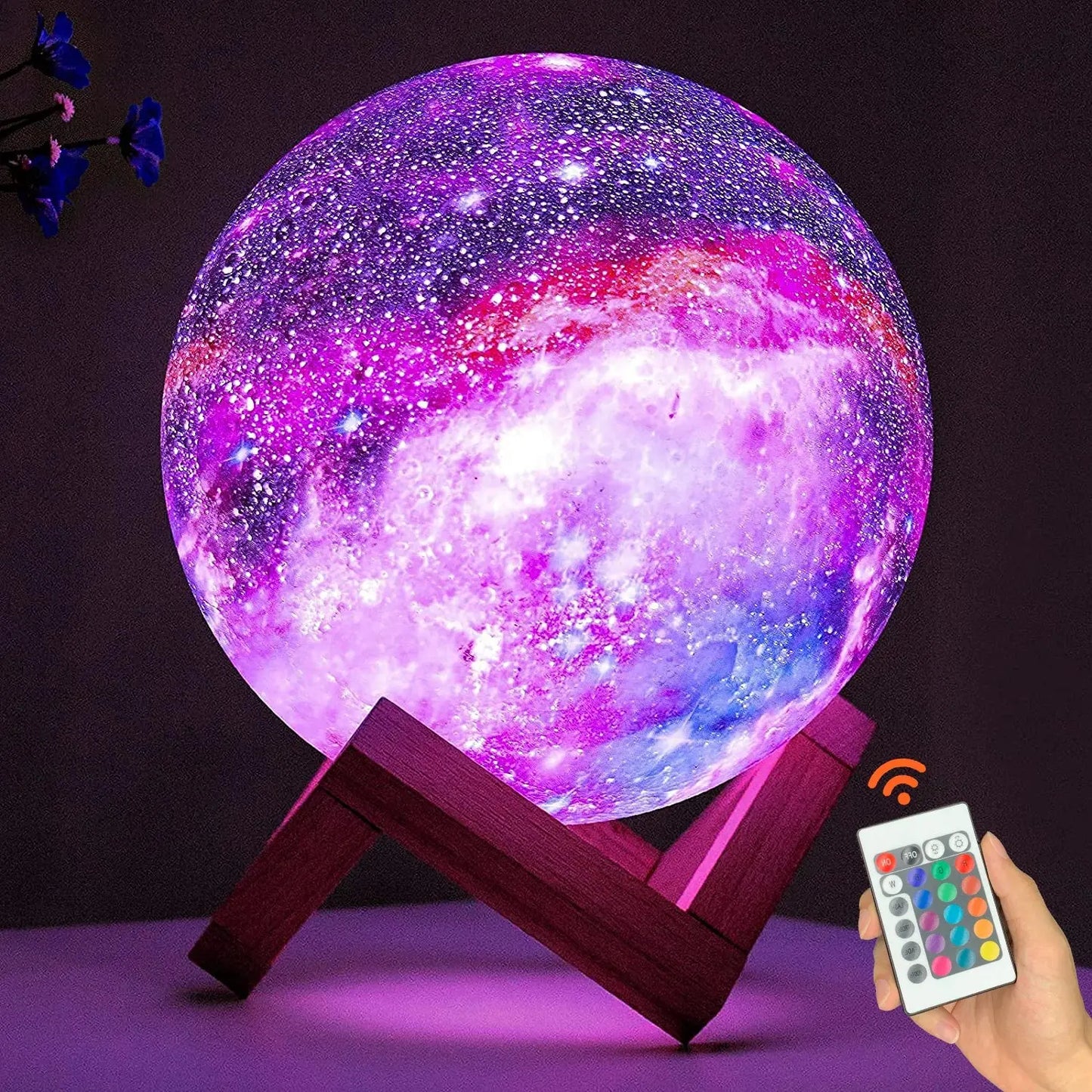 Moon Lamp Kids Night Light Galaxy Lamp 16 Colors LED 3D Star Moon Light Change Touch and Remote Control Galaxy Light for Gifts - Paul Wotton