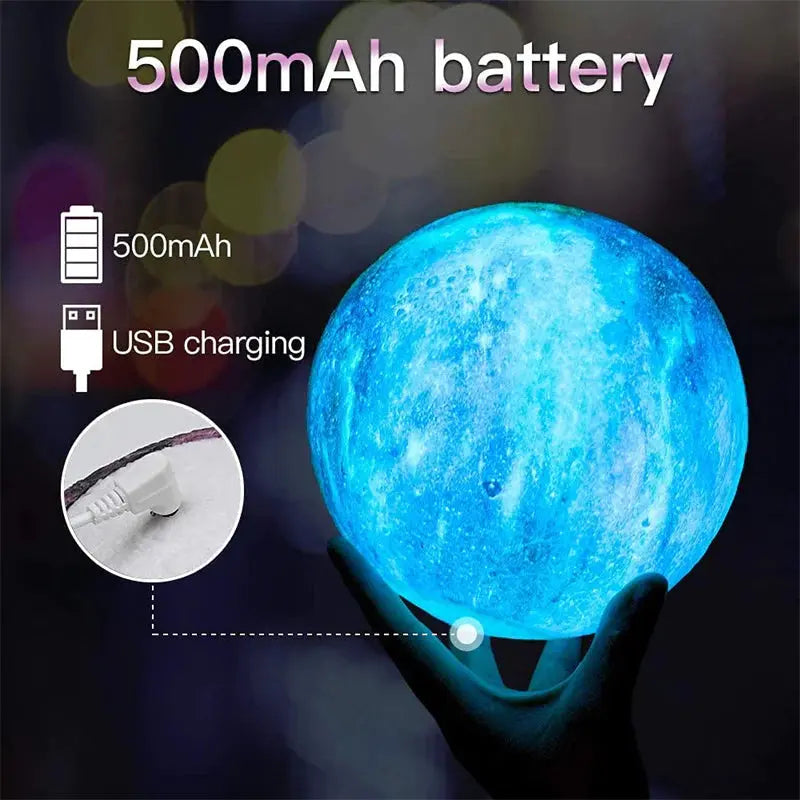 Moon Lamp Kids Night Light Galaxy Lamp 16 Colors LED 3D Star Moon Light Change Touch and Remote Control Galaxy Light for Gifts - Paul Wotton