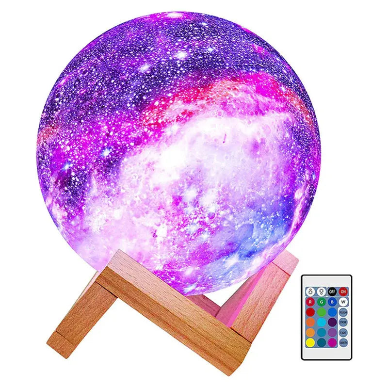 Moon Lamp Kids Night Light Galaxy Lamp 16 Colors LED 3D Star Moon Light Change Touch and Remote Control Galaxy Light for Gifts - Paul Wotton