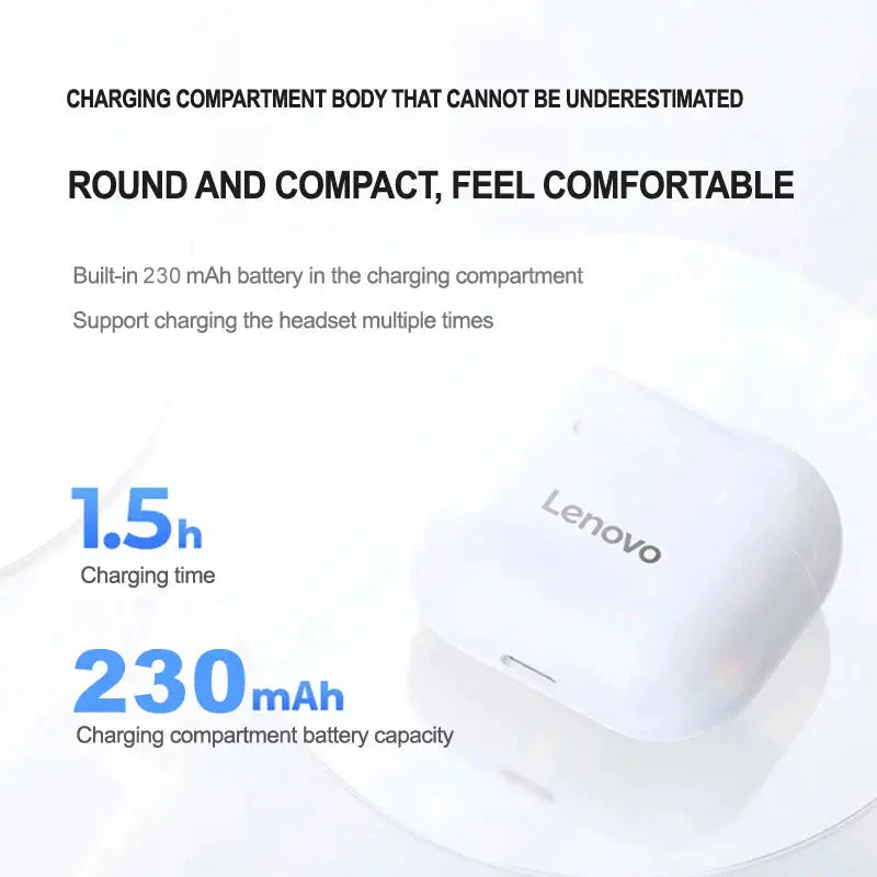 NEW Original Lenovo LP40 TWS Wireless Earphone Bluetooth 5.0 Dual Stereo Noise Reduction Bass Touch Control Long Standby 230Mah