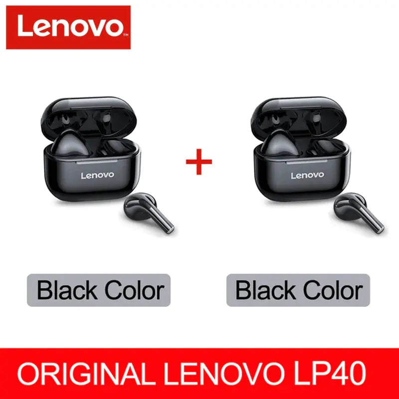 NEW Original Lenovo LP40 TWS Wireless Earphone Bluetooth 5.0 Dual Stereo Noise Reduction Bass Touch Control Long Standby 230Mah